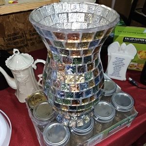 Mosaic Hurricane Vase
